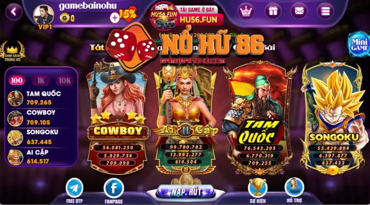 68gamebai reviews Hu56 Fun có hệ thống game đa dạng